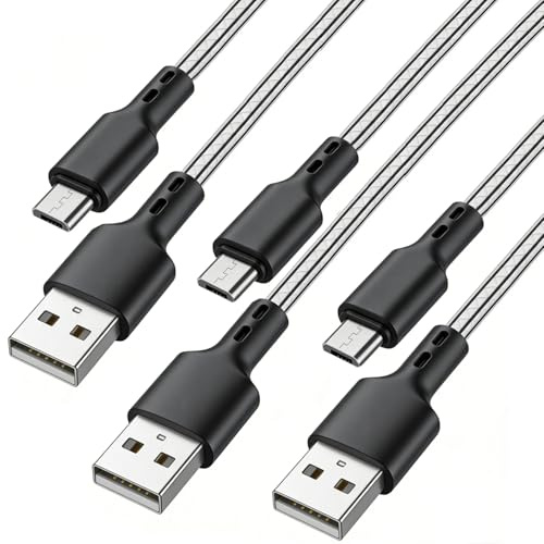 Bestwist USB A to Micro USB Cable, 3M [3PACK] Long Micro USB Cables, Durable Fast Charging Data Sync Wire for Smartphone, Laptop, Hard Drive, Microphone, Headphones, Game Console Controller, etc
