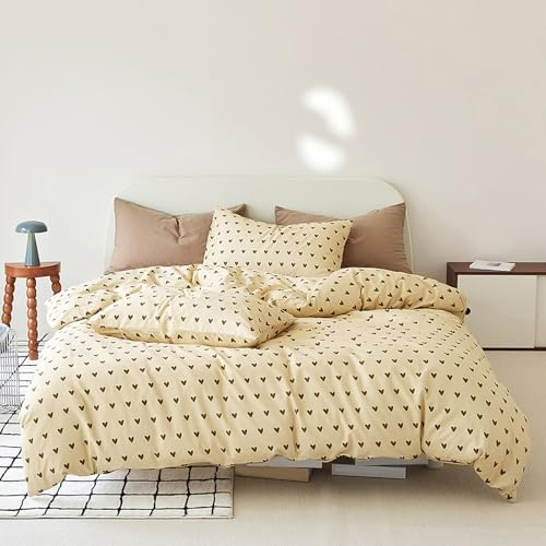 HAIBA Bettwäsche 180 x 200 cm Khaki 100% Baumwolle Bettbezug Doppelbett | Weich atmungsaktiver sommer Bettbezug für alle Jahreszeiten mit Reißverschluss Maschinenwaschbar