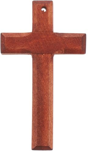 BESTonZON Holz Kreuzanhänger 5 Stück Selbstgemacht Schmuckzubehör für Armbänder und Halsketten Braune Kreative Holzkreuze für Bastelarbeiten Dekorative Kreuzanhänger aus Flexiblem Holz