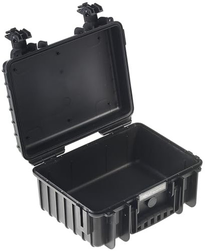 B&W International Transportkoffer Outdoor 3000 (PP.117) Schwarz – Leerkoffer – Wasserdicht (IP67), staubdicht, schlagfest & extrem robust