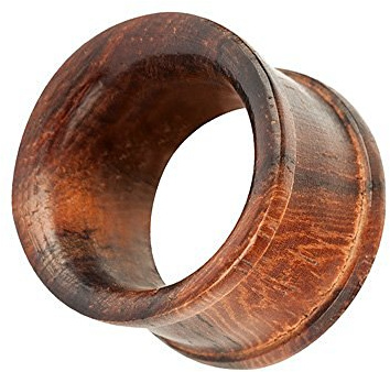 Piercingfaktor Flesh Tunnel Ohr Plug Ear Piercing Organic mit Holz Double Flared Braun