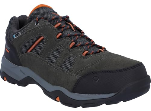 Hi-Tec Men's Banderra Ii Wp Wide Low Rise Hiking Boots, Grey Charcoal Graphite Burnt Orange 51, 9 UK