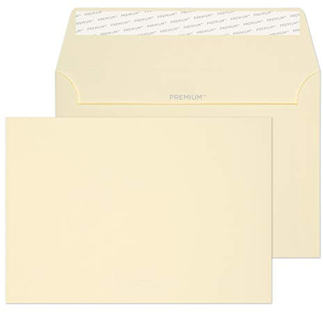 Blake Premium Business 64155 Briefumschläge Haftklebung Creme Wove C6 114 x 162 mm 120 g/m² | 50 Stück