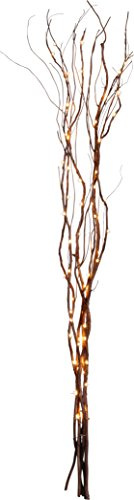 Star 584-33, WeidendekoWillow, 24 warmwhite LED, Holz, Braun, 0.8 x 0.8 x 6.0 cm