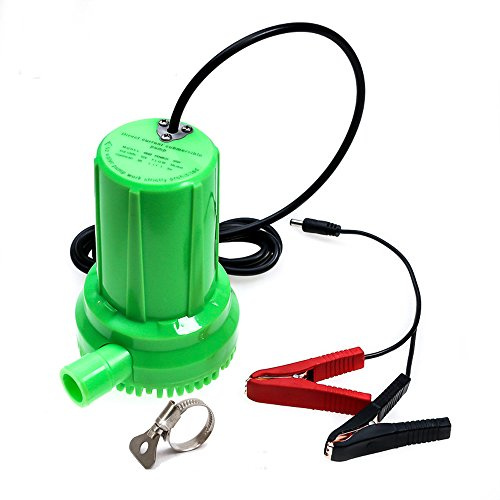 NUZAMAS DC 12V 60W Submersible Water Pump Solar Powered Water Pump with 1.8m Cable & Alligator Clips, 40L/min 3m Lift