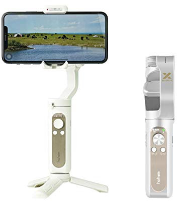 Hohem iSteady X ISX01W - Stabilizzatore cardanico a 3 assi pieghevole ultraleggero per iPhone e smartphone Android, colore: bianco