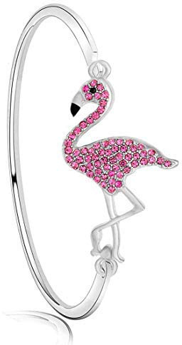 BNQL Braccialetto con fenicottero con scritta Be a Flamingo in a Flock of Pigeons (lingua italiana non garantita)