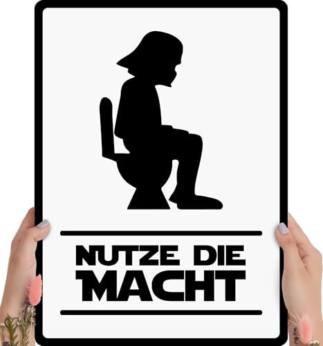 Elbeffekt Holzbild Nutze die Macht - personalisierbar zum Hinstellen/Aufhängen optional beleuchtet, Manner Geschenkideen mit Spruch auf Holz - Wand-Bild Aufsteller Dekoration - persönliches Geschenk
