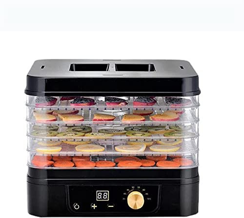 Déshydrateur Alimentaire - Conservateur Électrique Professionnel à Plusieurs Niveaux, Viande ou Boeuf Jerky Maker, Séchoir à Fruits et Légumes avec 5 Plateaux Empilables, Circulation à Haute Cha