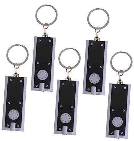 STOBOK 10stücke Teiliges Kompakte Led Schlüsselanhänger Taschenlampen Tragbare Kleine Handlampen in Schwarz Und Silber Robuste Mini Taschenlampen Für Outdoor Haushalt Und Notfälle