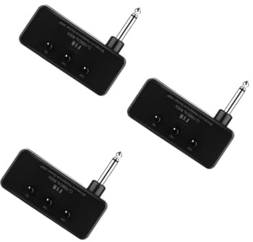 Toyvian 3sätze Miniatur-gitarrenverstärker Für Kopfhörer Tragbarer Kompakter Und Leistungsstarker Mini Gitarre Und Bassgitarre Für Unterwegs Material Batteriebetrieben