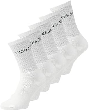 JACREGEN TENNIS-strumpa 5-pack NOOS, Vit/förpackning: vit – vit – vit – vit, One Size