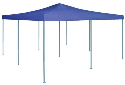 Homgoday Gazebo pieghevole 5 x 5 m, blu, riparo da giardino per patio, cortile e prato, tenda per eventi, tendone