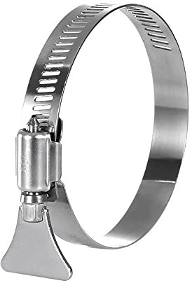 Jubilee clips,adjustable stainless steel hose clip 5 Pieces Hose Clamps Air Water Pipe Fuel Hose Clips, Stainless Steel Adjustable Hose Clamp With Thumb Screw Butterfly Handle Repair Tool Hardware Fas