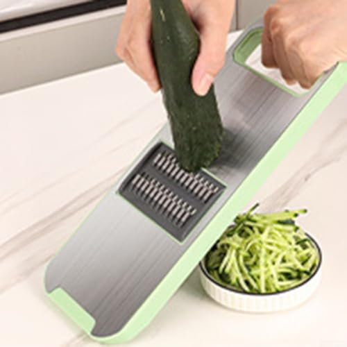 Vegetable Slicer, 6 In 1 Vegetable Slicer Veggie Fruits Shredder Cheese Grater, Vegetable Slicer Veggie Fruits Shredder Cheese Grater, Consistent Cooking(Green)