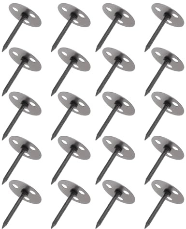 ECSiNG 50 Stück Reifenpannennägel Spikes Zur Diebstahlsicherung für Autos Fahrzeug-Reifenpannennägel Durchmesser 25 Mm Nagellänge 30 Mm für Autos Und LKWs Dunkelgrau