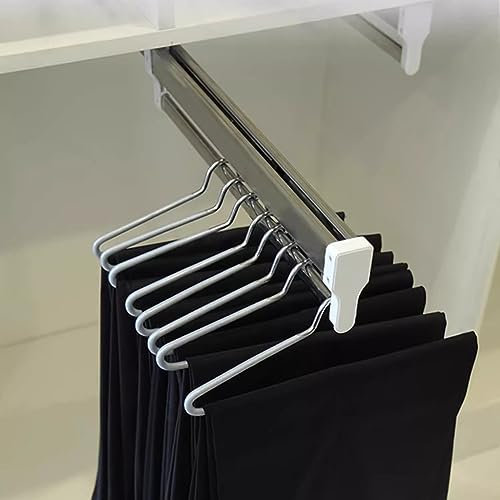 Ausziehbare Kleiderstange für Jeans und Jacken, verstellbar, 30 - 80 cm, ausziehbare Kleiderstange, robuster Metallschrank mit 25 kg Tragkraft (Größe: 300 mm)