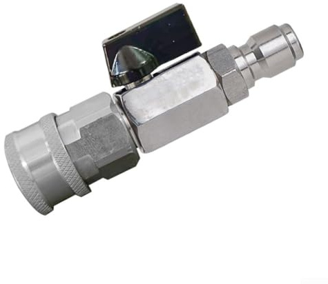 Stainless Steel Pressure Washer Ball Valve, High-Pressure Washer Ball Valve Kit, Quick Connect Washer Ball Valve Leakproof(3/8'')