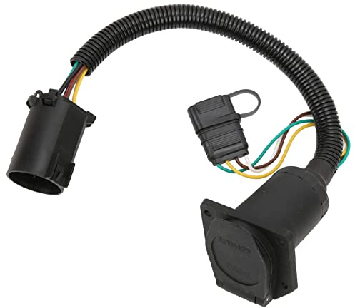 KIMISS Connettore del Rimorchio a 7 Vie e Cablaggio a 7 Pin per Veicoli a Spina USCAR - Soluzione di Rimorchio Versatile con Adattatore a 4 Perni