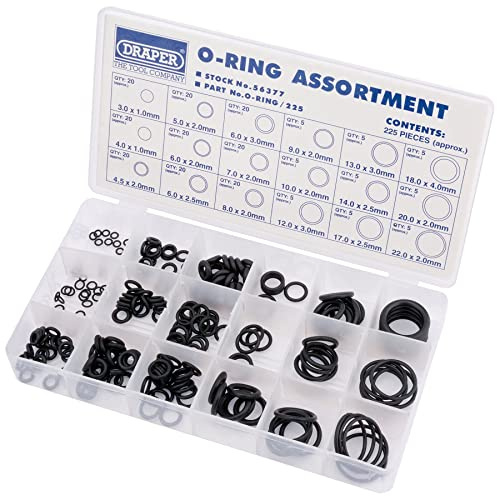 Draper 56377 O-Ring Sortiment, 225-teilig