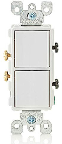 Leviton 15 Amp, 120/277 Volt, Decora Single-Pole, AC Combination Switch, Commercial Grade, Grounding, 5634-W, White