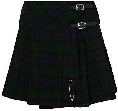 Tartanista Damen Mini-Kilt-Rock 42 cm (16,5) Länge Black Watch 42