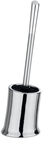 WENKO WC-Garnitur Slope Chrom - WC-Bürstenhalter, Keramik, 14 x 40 x 12.5 cm, Chrom, Silber, 40 x 12.5 x 14 cm