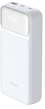 D-Link DPP-201 20000mAh Battery Pack, Portable Power Bank – USB-C USB-A Fast Charging, 65W PD 3.0 & QC 3.0, 3-Device Charging, for iPhone 17 16 15 14 Plus Pro Samsung Galaxy iPad and more