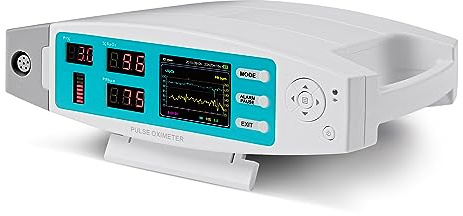 Pulox PO-900 Pulsioxímetro estacionario para medir la saturación de oxígeno, la frecuencia del pulso y el valor PI - Con alarma y software