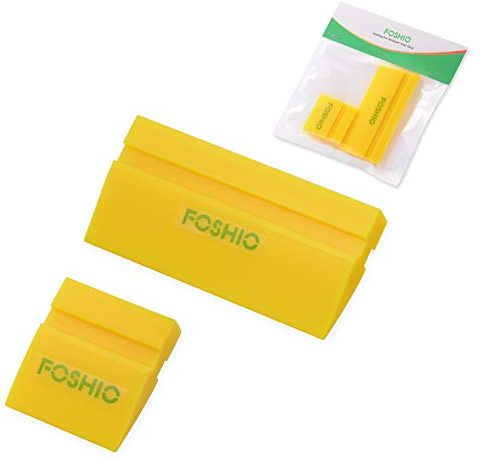 FOSHIO Mini Squeegee fönsterfilmverktyg, gummiskrapa vattenblad dekal wrap applikator bil hem nyans