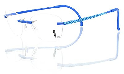 Switch It Garnitur - 196: Brille, Randlos, Kunststoff, blau opak türkis, Unisex-Erwachsene