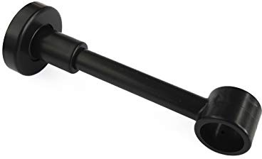 Wandhalterung für Gardinenstangen, Träger für Vorhangstangen, für Stangen Ø 28 mm (schwarz)