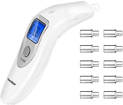 Bestshown Ketone Meter Breathalyzer, Ketogenic Breath Analyzer for Weight Loss with 10 Mouthpiece(White) 13 Piece Set