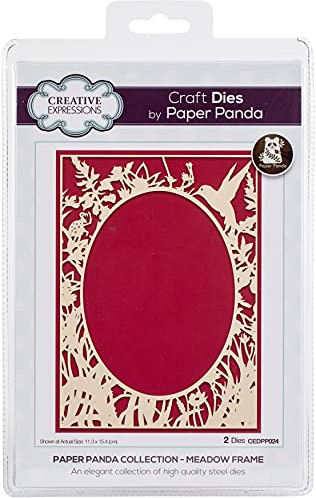 Creative Expressions Papel-Panda-Meadow Frame-Craft - Troquel de metal, tamaño - 11,3 x 15,4 cm