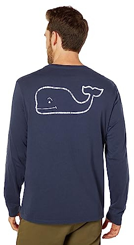 Vineyard Vines Men's Garment-Dyed Vintage Whale Long-Sleeve Pocket Tee Garment-Dyed Vintage Whale Long-Sleeve Pocket Tee
