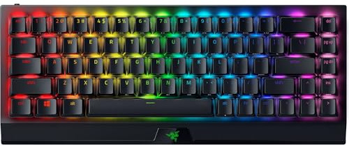 Razer BlackWidow V3 Mini HyperSpeed 65% Teclado mecánico inalámbrico para Juegos: interruptores mecánicos Verdes táctiles y clicy, Teclas Phantom Pudding - Chroma RGB - Batería de hasta 200 Horas - | Táctil y clic, teclas Phantom Pudding, Snap Tap, batería de 200 horas