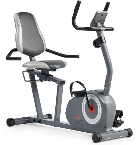 Sunny Health & Fitness Essentials Series Cyclette Orizzontale Magnetica Smart con App SunnyFit Esclusiva e Bluetooth Avanzato – SF-RB422003