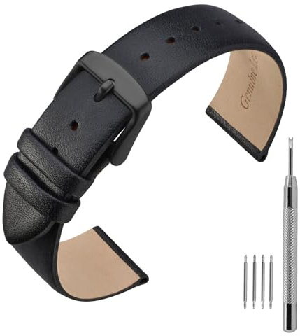 ANNEFIT Leder Uhrenarmband, Armband 16mm 18mm 20mm 22mm, Kompatibel mit Intelligenten und Traditionellen Uhren