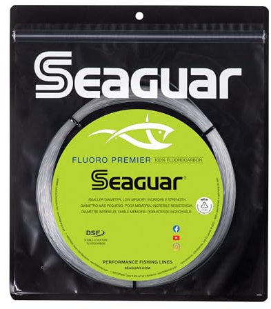 Seaguar Unisex-Erwachsene Fluoro Premier Big Game 110 Fluorcarbon Angelschnur Vorfach, Transparent, 110yds