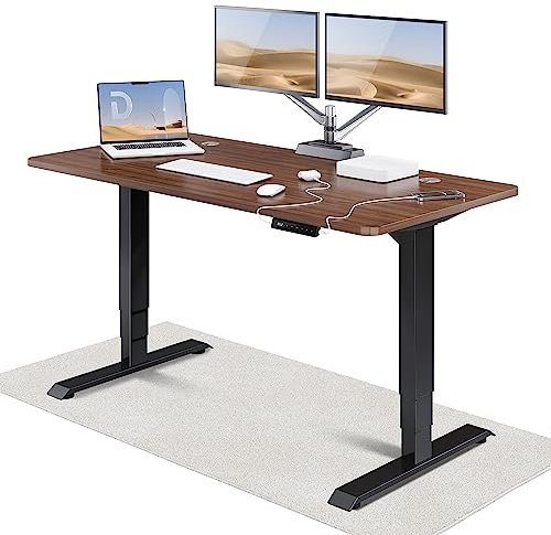 Desktronic HomePro Höhenverstellbarer Schreibtisch 160 × 80 cm – Elektrischer Schreibtisch Mit Zwei Elektrischen Motoren, Touchscreen-Steuerung und Integrierten USB-A- und USB-C-Ladeanschlüssen