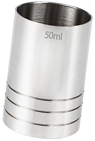 Generic Práctico Vaso de Vino de Acero Inoxidable, Taza Medidora, Barra de Cóctel, Taza Medidora para Bebidas, 50ml