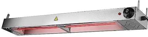 VFDZ Lampe Chauffe Plat Cuisine, Lampe Chauffante Alimentaire(1pcs, 120cm) | Acier Inoxydable Lampe Chauffante Infrarouge pour Restaurant, Buffet, Armoire de Désinfection, Température Réglable 30-85 °C