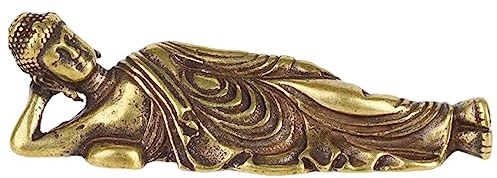 WOTEG Am Arsch vorbei - Liegende Buddha-Figuren aus - Retro Buddha Skulpturen - Meditierende Statue, Schreibtisch Ornament Meditation Idol für Outdoor Home Yoga