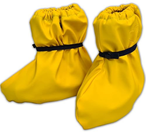 LOVRAIN Waterproof Footies for Kids 15-24 Months Yellow Medium