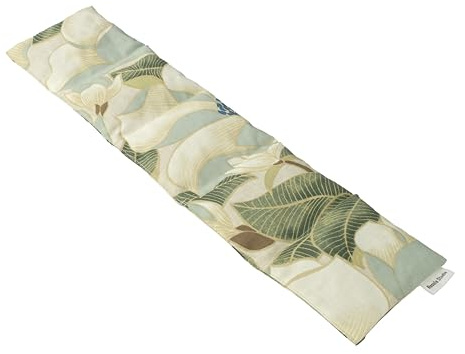 Microwaveable Neck and Shoulder Heat Pack Filled with Cherry Stones Seeds Warming Wrap Heating Cooling Bag Washable(Green Leaves)