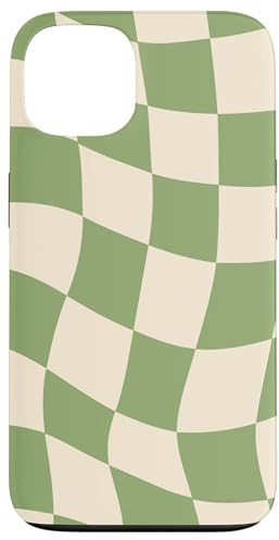 Etui kariert grün cool Schachbrett ästhetisches Geschenk Hülle für iPhone 13