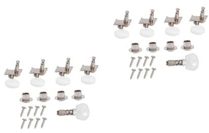 SAFIGLE 10stücke Teiliges Banjo Stimmwirbel Buchsen Weiße Und Silberne Maschinenköpfe Für Banjo-reparaturen Robustes Und Einfache Installation Perfekter Ersatz Für Defekte Stimmwirbel