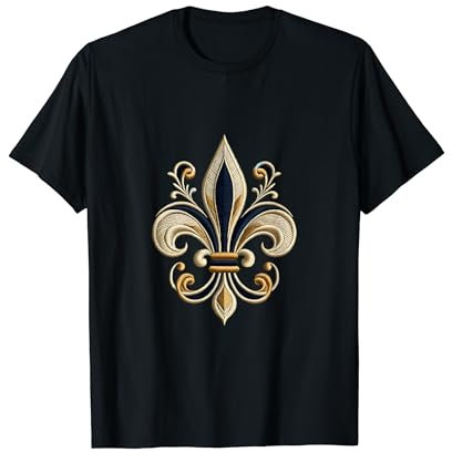 Elegantes Lilien-Motiv, zeitloses Stickerei-Design T-Shirt