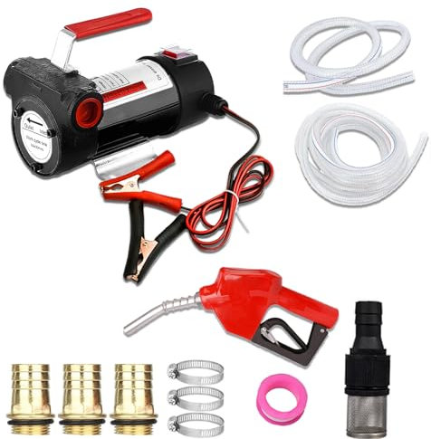 12V Dieselpumpe, Ölabsaugpumpe, Heizölpumpe, Kraftstoffpumpe, Ölpumpe, Selbstansaugend Umfüllpumpe, Unterstützt Vorwärts- und Rückwärtsdrehung