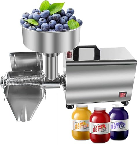 ylpddmm Passapomodoro Elettrico Multifunzione,Filtro Elettrico per Pomodori,450W, Acciaio,per Salsa di Fragole Ketchup Mirtilli Rossi